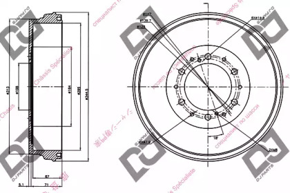 Тормозный барабан DJ PARTS BR1011